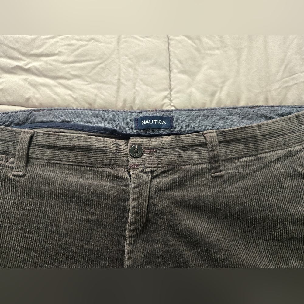 Nautica Men's Charcoal Corduroy Pants - Picture 2 of 4